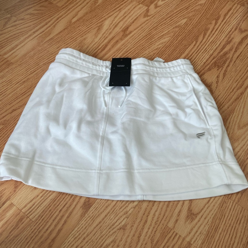 Fabletics White Mini Skater Skirt for Resort Wear